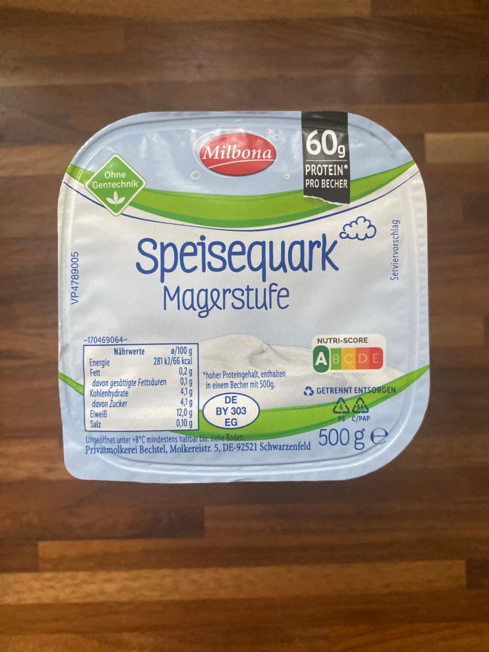 Fotografie - Speisequark Magerstufe Milbona