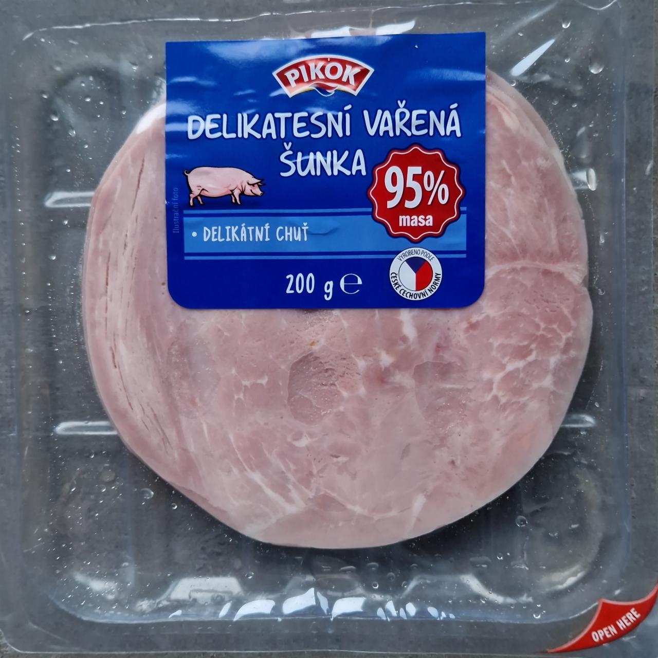 Fotografie - Delikatesní vařená šunka 95% masa Pikok