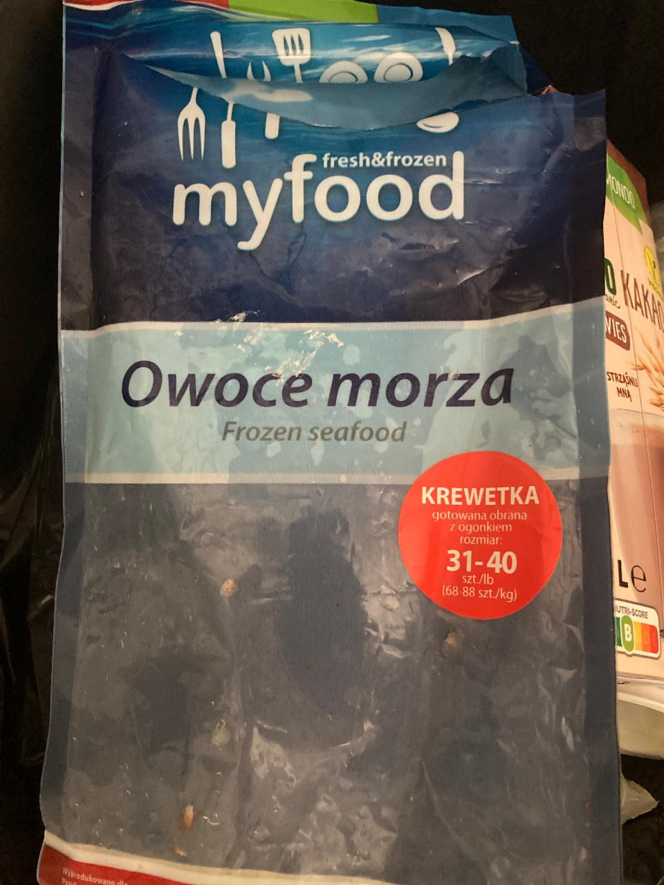 Fotografie - Owoce morza Krewetka biała gotowana obrana z ogonkiem MyFood