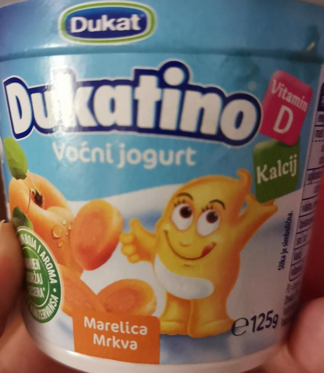 Fotografie - Dukatino voćni jogurt Marelica Mrkva Dukat