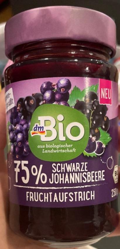 Fotografie - Fruchtaufstrich Schwarze Johannisbeere 75% dmBio