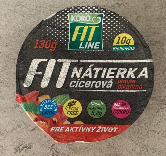 Fotografie - FIT nátierka cícerová jemne pikantná Fit Line