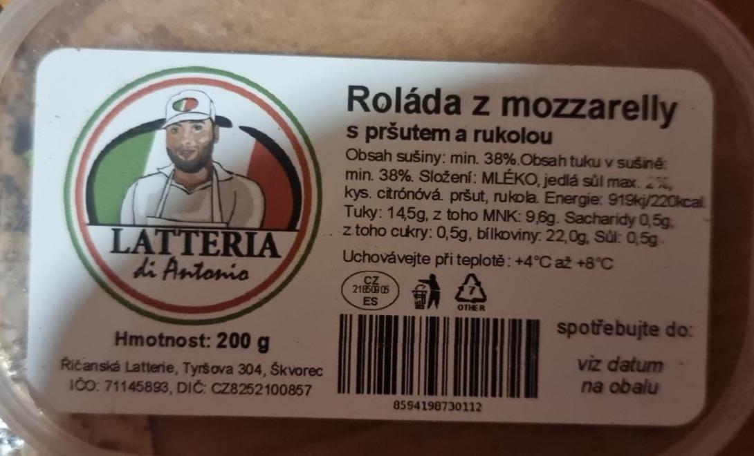 Fotografie - Roláda z mozzarely s pršutem a rukolou Latteria Di Antonio