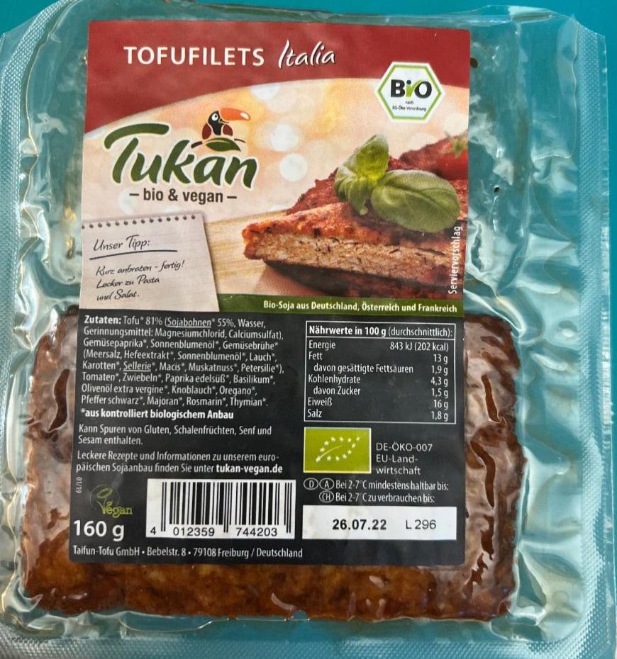 Fotografie - Bio Tofufilets Italia Tukan