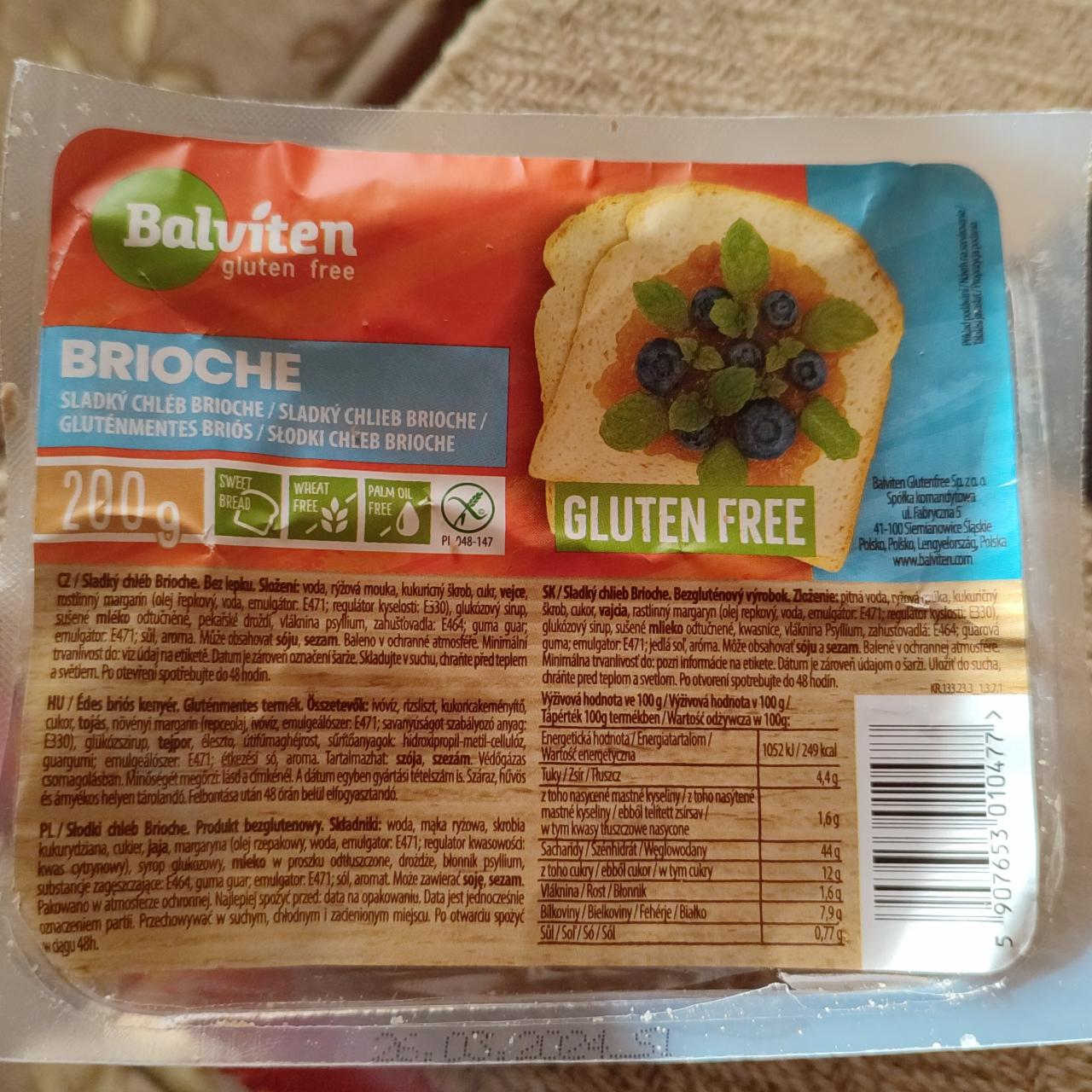 Fotografie - Gluten free brioche Balviten