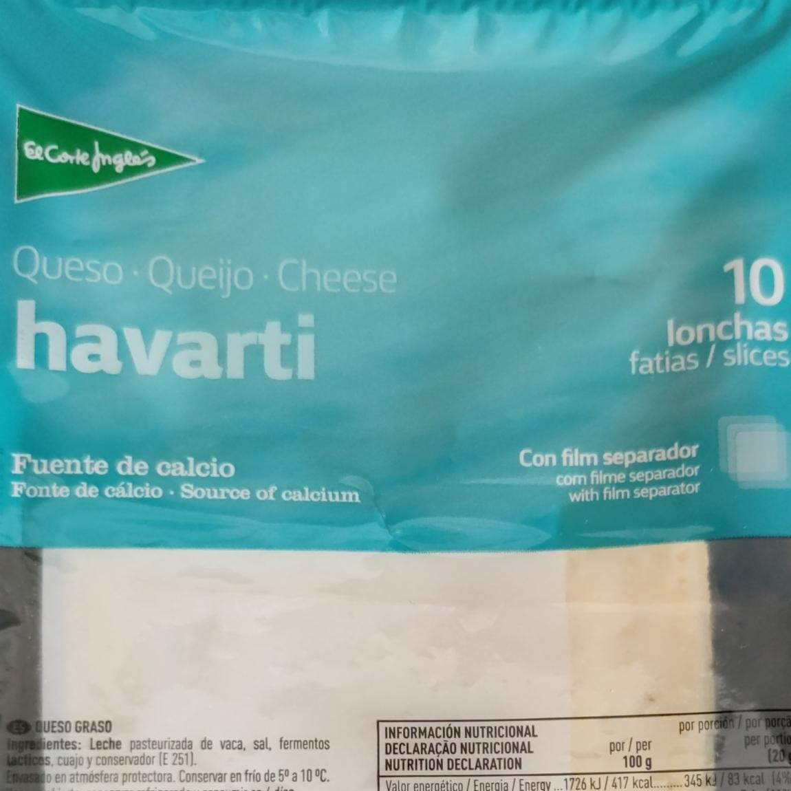 Fotografie - Cheese Havarti El corte Inglés