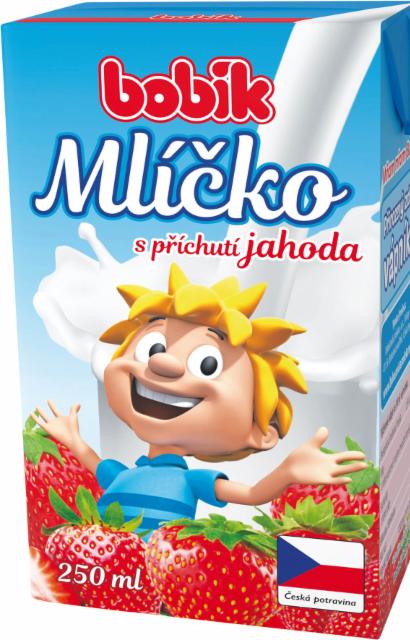 Fotografie - Bobík Milkdrink jahodový