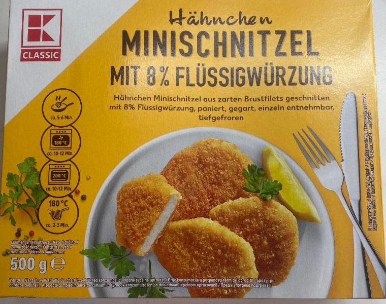 Fotografie - Hähnchen Minischnitzel mit 8% Flüssigwürzung K-Classic