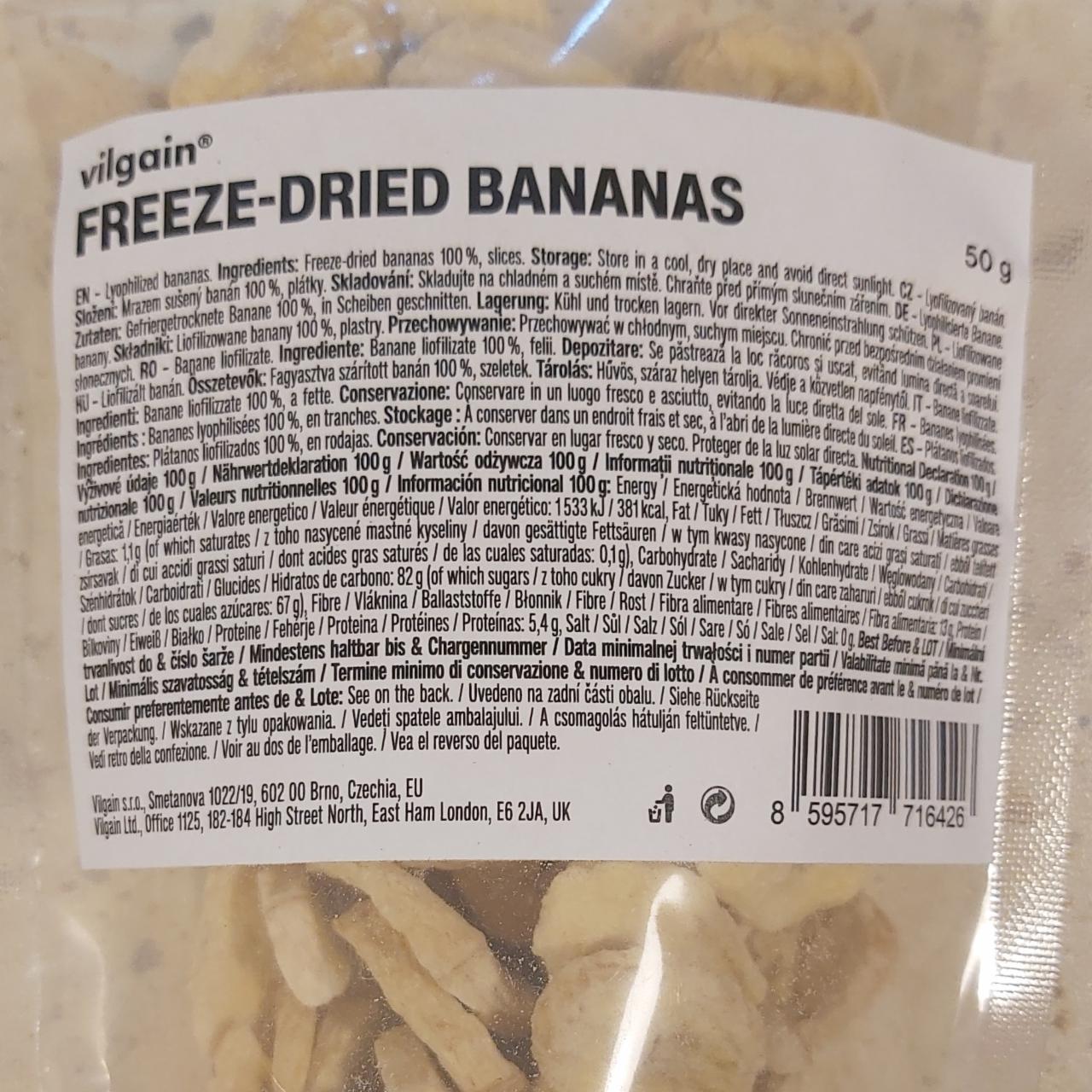 Fotografie - Freeze-dried bananas Vilgain