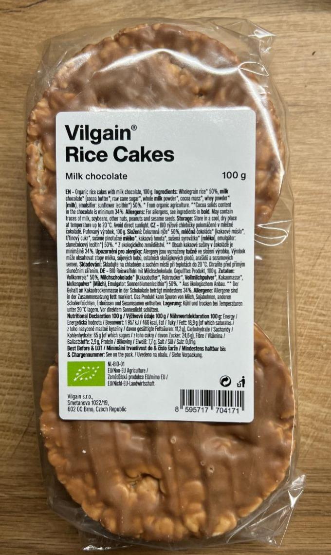 Fotografie - Rice Cakes Milk Chocolate Vilgain