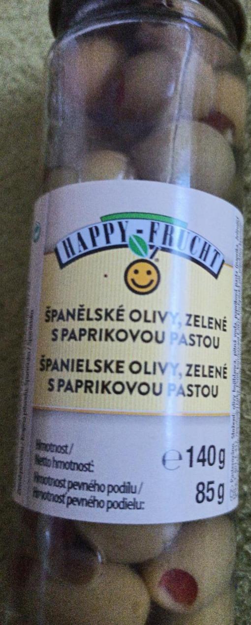 Fotografie - Olivy zelené s paprikovou pastou Happy Fruch