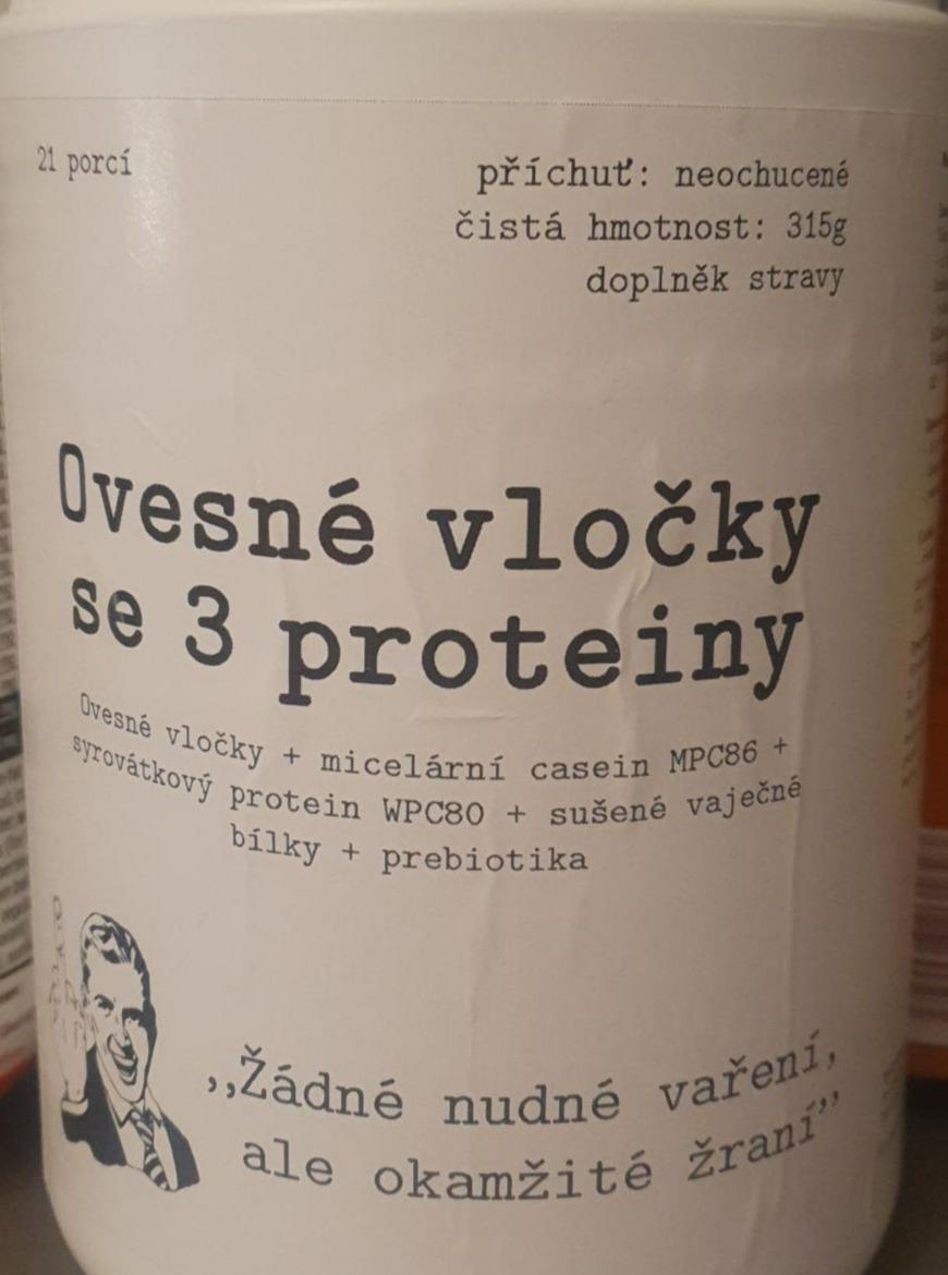 Fotografie - Ovesné vločky se 3 proteiny neochucené Nasypanej