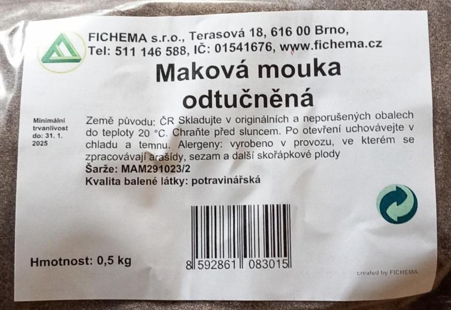 Fotografie - maková mouka odtučnená