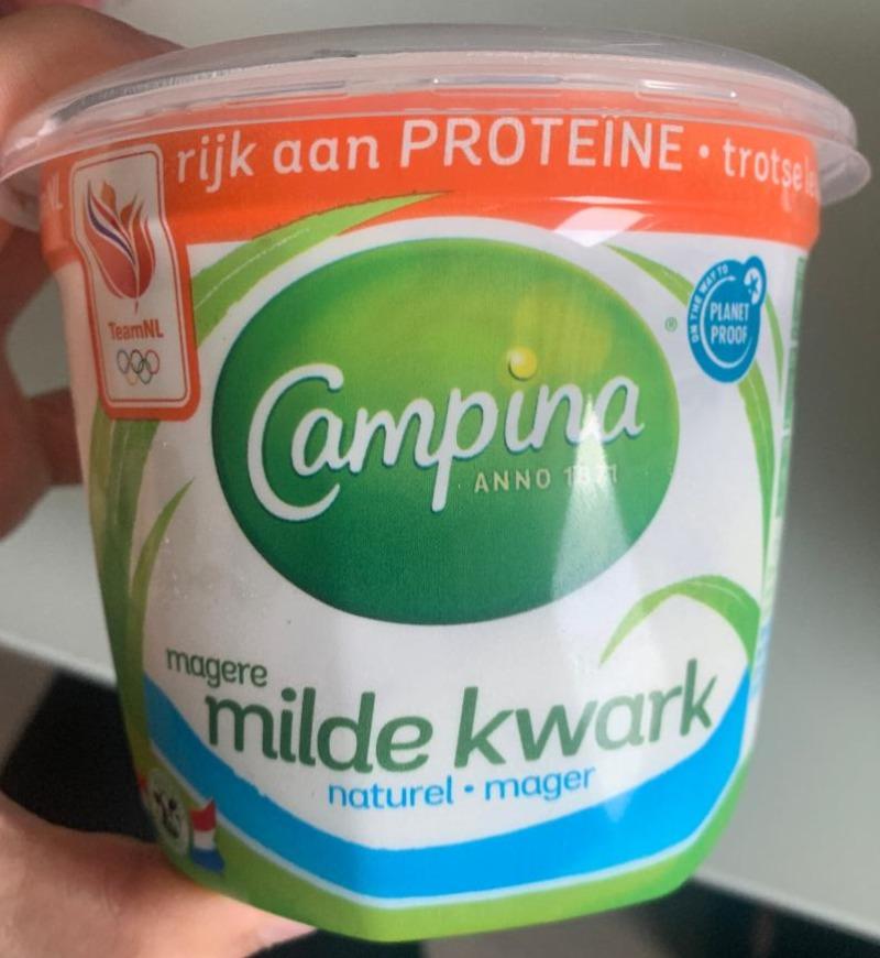 Fotografie - Magere milde kwark naturel Campina