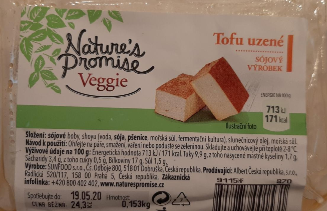 Fotografie - Tofu uzené Veggie Nature's Promise