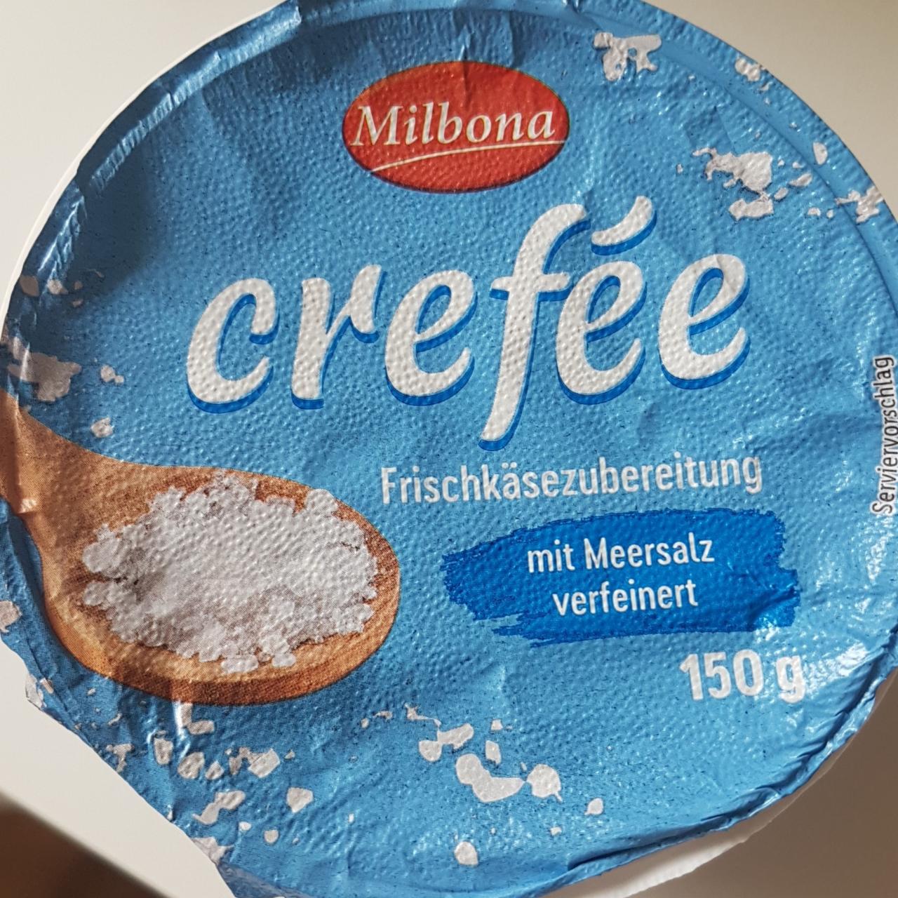 Fotografie - Crefée Frischkäse mit Meersalz Milbona