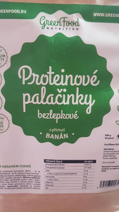 Fotografie - Proteinové palačinky banán Green food