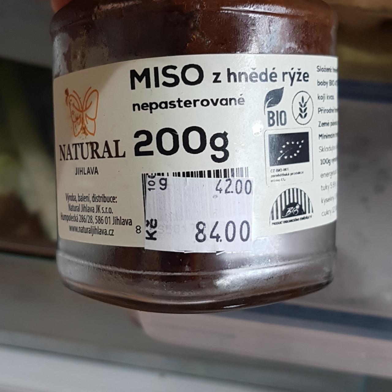 Fotografie - Miso z hnědé rýže nepasterované Natural Jihlava