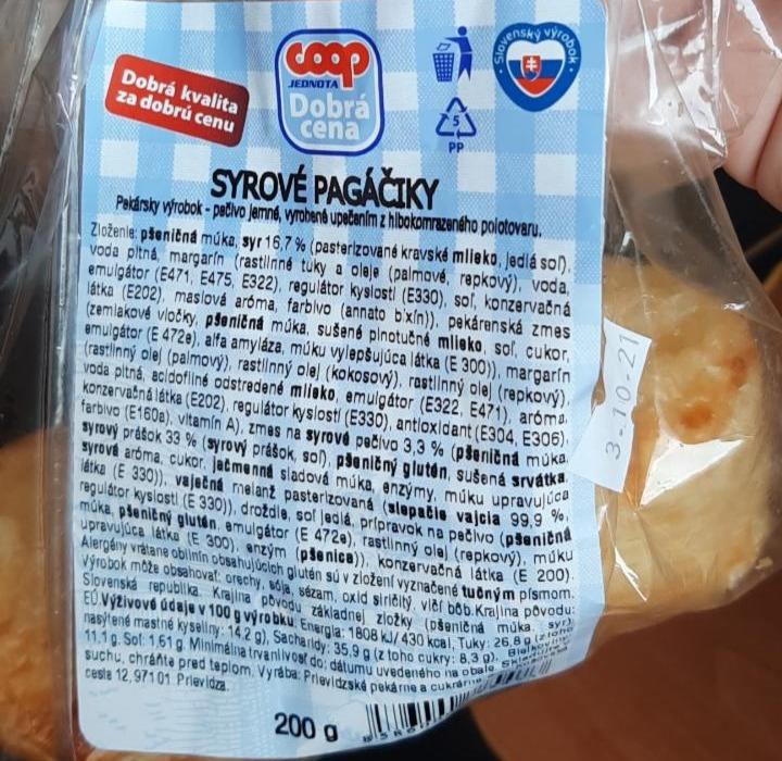 Fotografie - SYROVÉ PAGÁČIKY Coop Dobrá cena