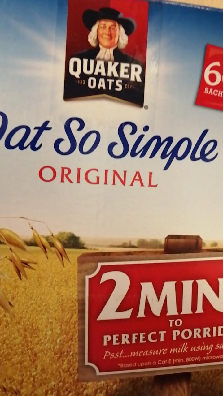 Fotografie - Oat So Simple Original Quaker Oats