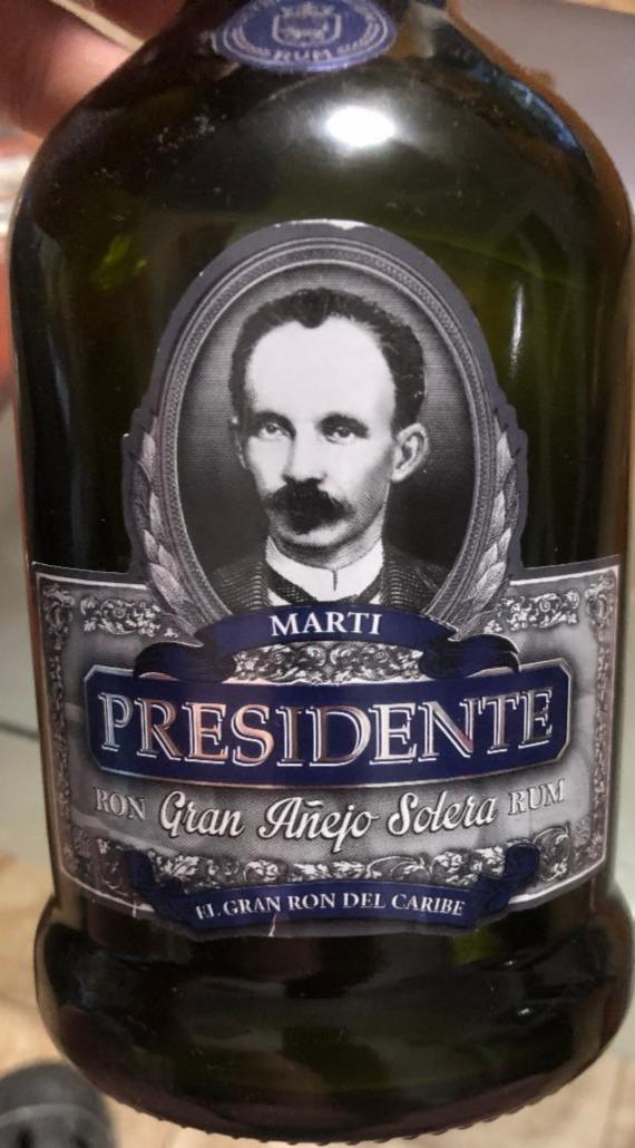 Fotografie - Rum Presidente Marti Aňejo Solera