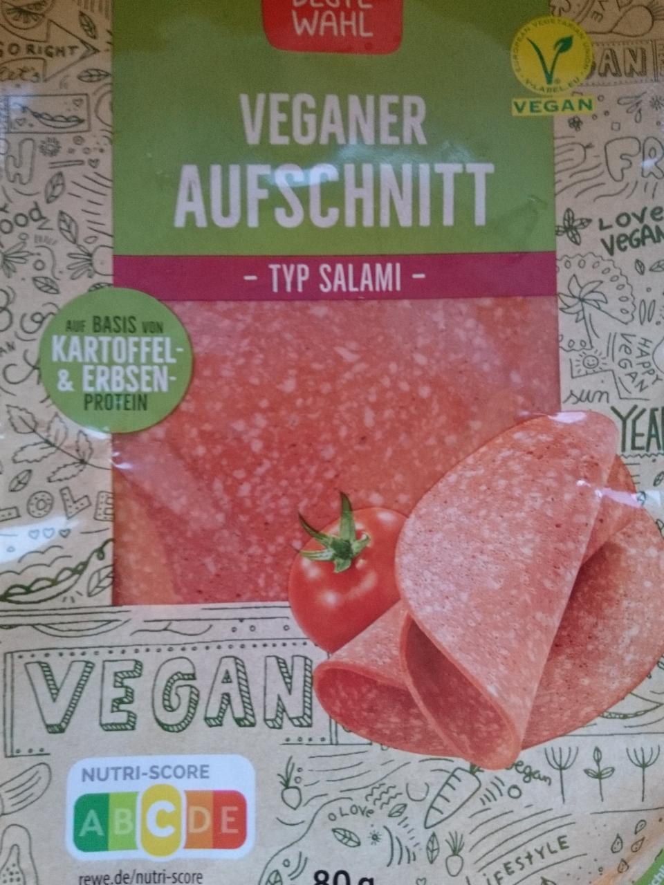 Fotografie - VEGANER AUFSCHNITT Rewe beste wahl