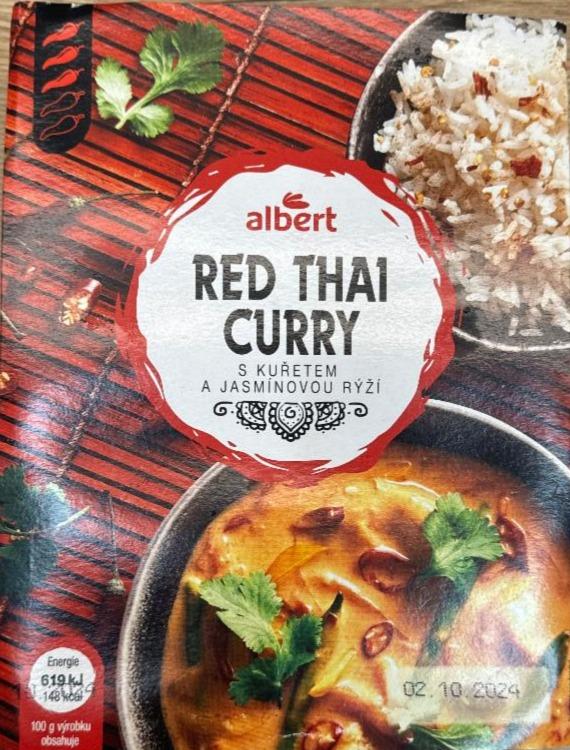 Fotografie - Red thai curry s kuřetem a jasmínovou rýží Albert