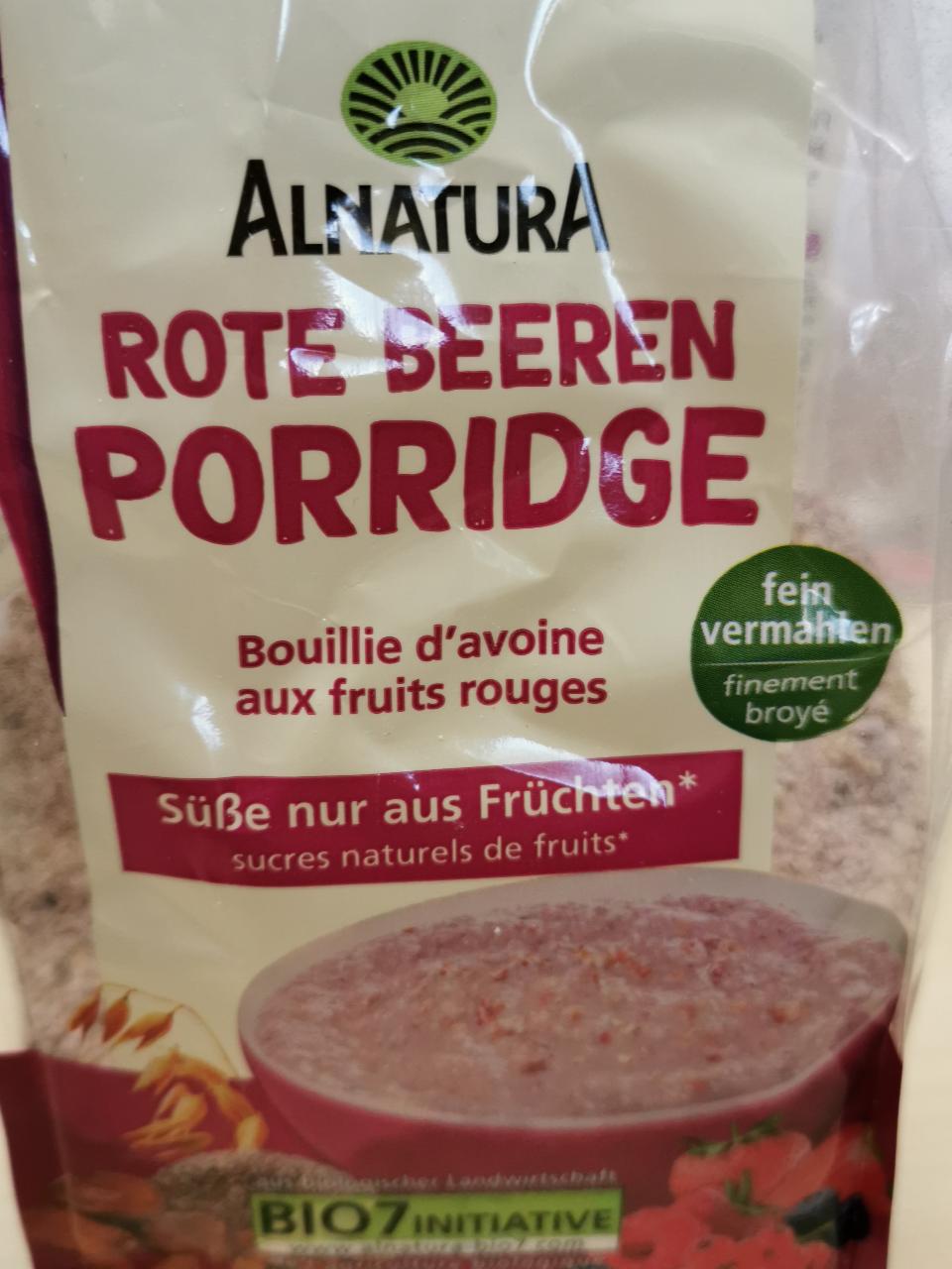 Fotografie - Hafer porridge rote beeren Bio (kaše červené ovoce) Alnatura