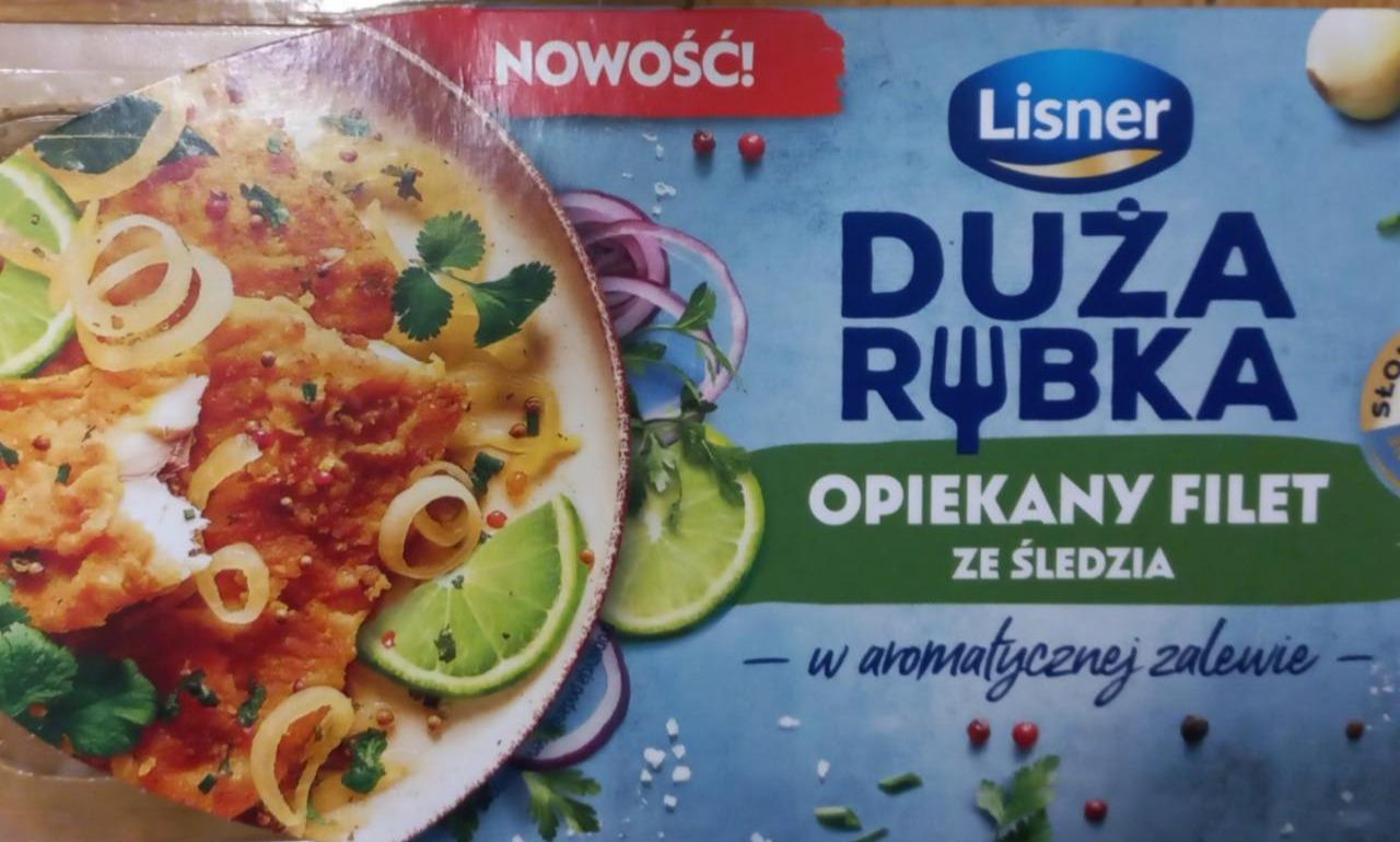 Fotografie - Duża rybka opiekany filet ze śledzia Lisner