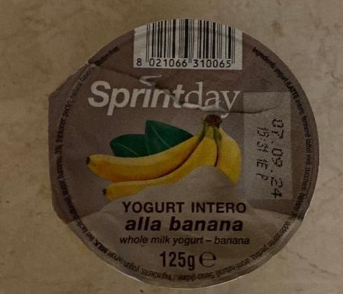 Fotografie - Yogurt intero alla banana Sprintday