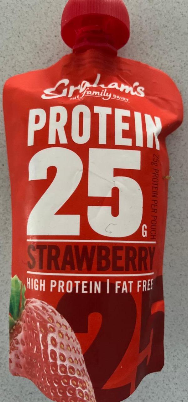 Fotografie - Protein 25g Strawberry Yoghurt Graham's The Family Dairy