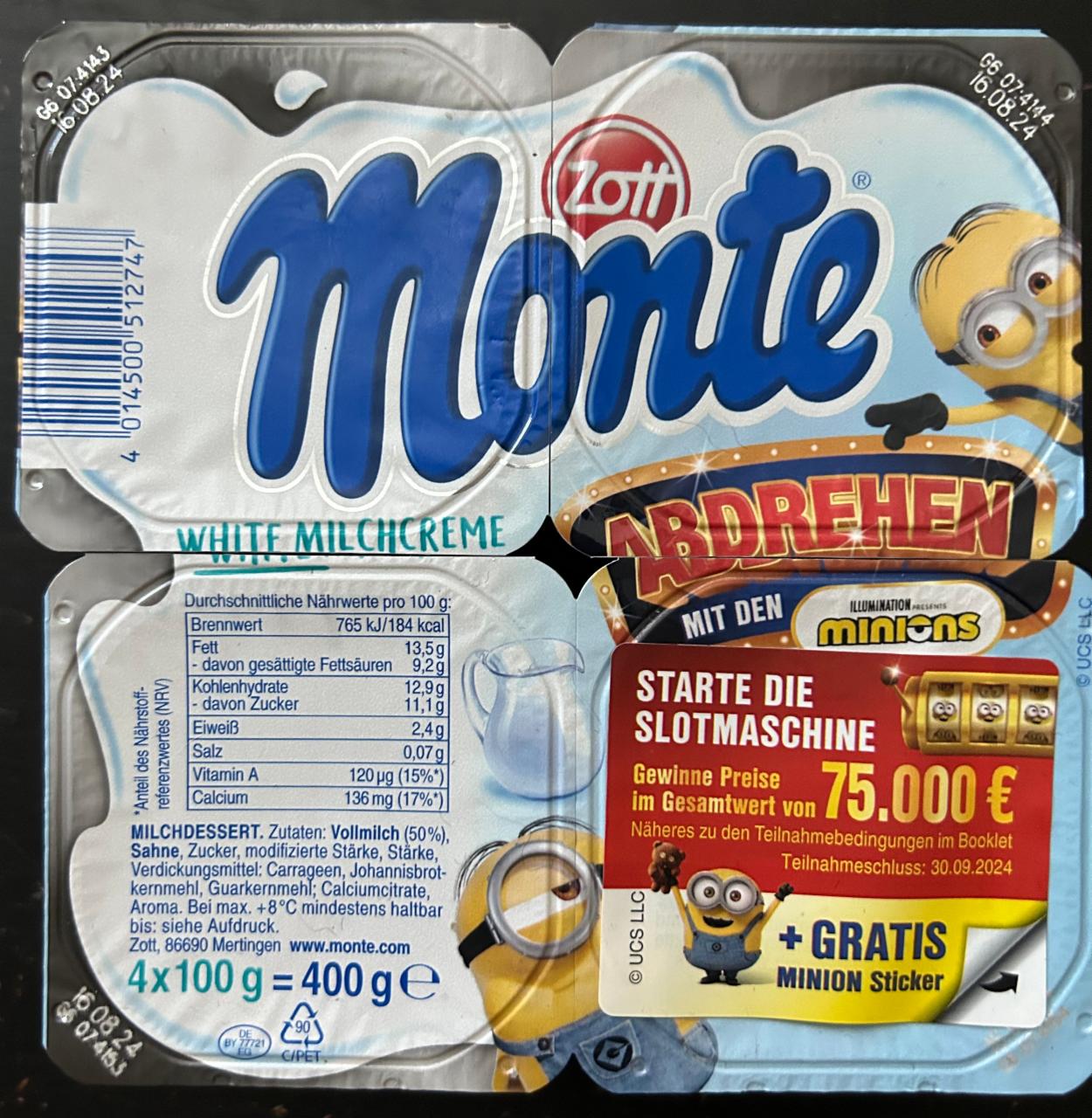 Fotografie - Monte White Milchcreme Zott