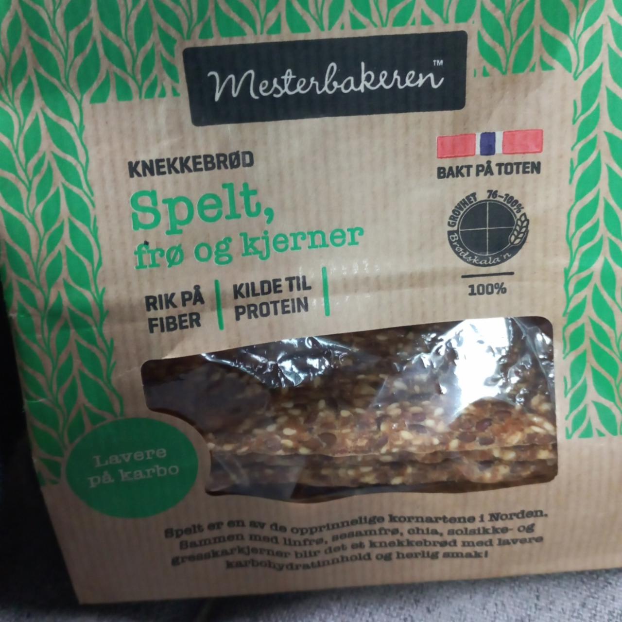 Fotografie - Knekkebrød Spelt, frø og kjerner Mesterbakeren