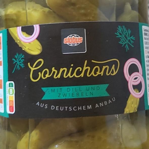 Fotografie - Cornichons mit dill und zwiebeln Globus