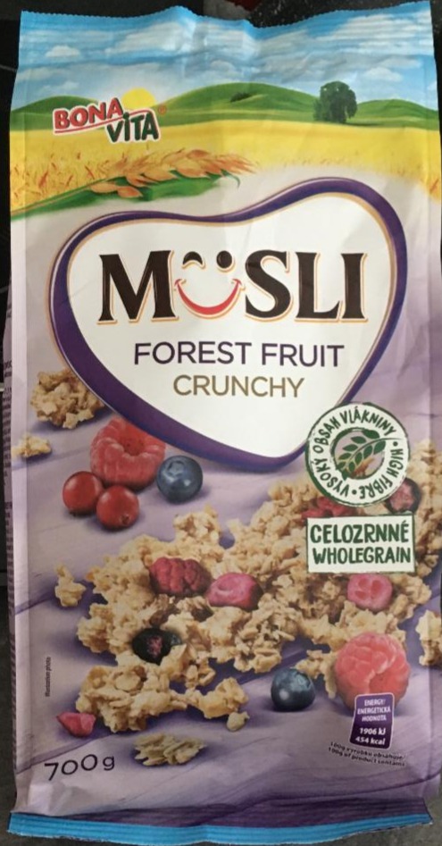 Fotografie - Müsli forest fruit crunchy celozrnné Bonavita