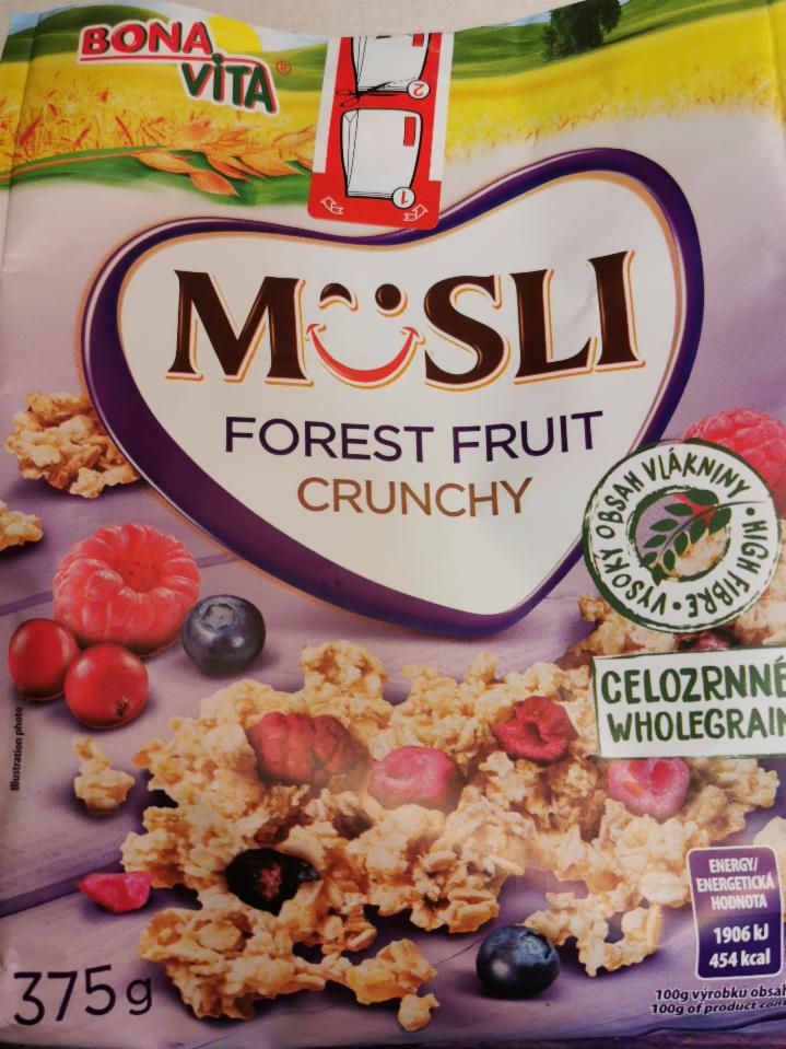 Fotografie - Müsli forest fruit crunchy celozrnné Bonavita