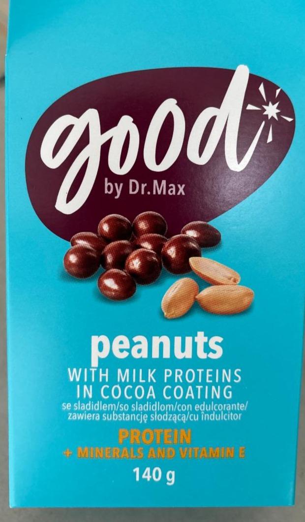 Fotografie - Peanuts with milk proteins in cocoa coating good by Dr.Max