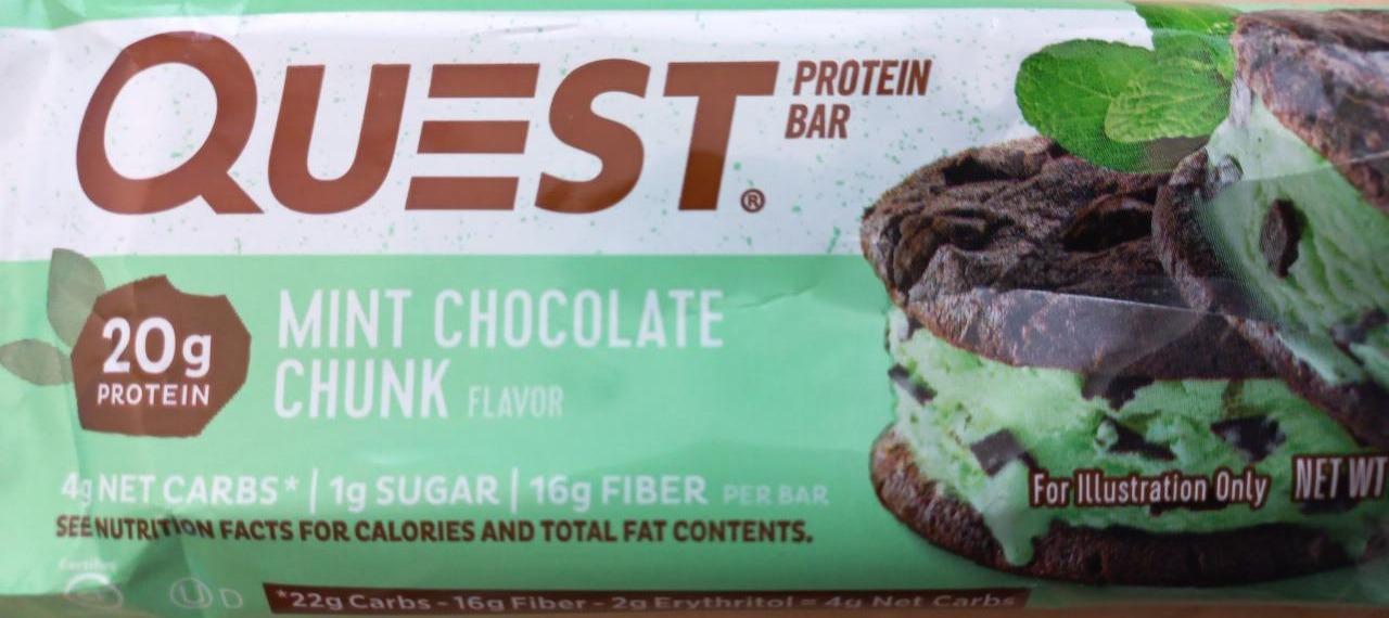 Fotografie - Protein Bar Mint Chocolate chunk Quest