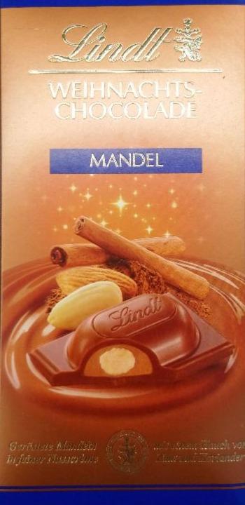 Fotografie - Lindt weihnachts mandel čokoláda