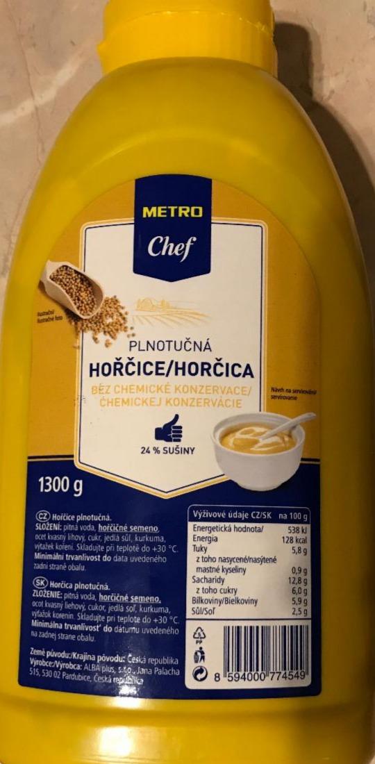 Fotografie - Plnotučná hořčice METRO Chef