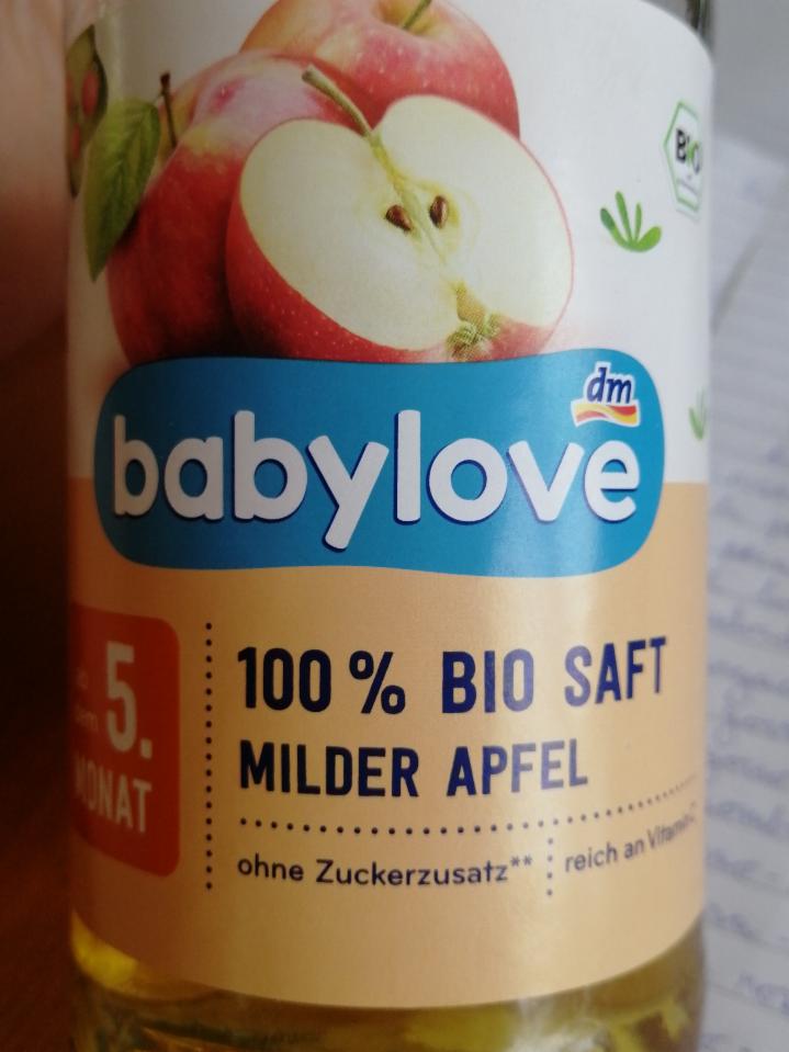 Fotografie - babylove bio saft Milder Apfel