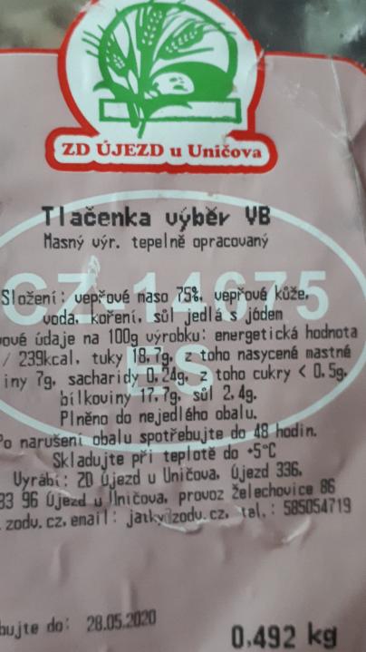 Fotografie - Tlačenka výběr ZD Újezd u Uničova