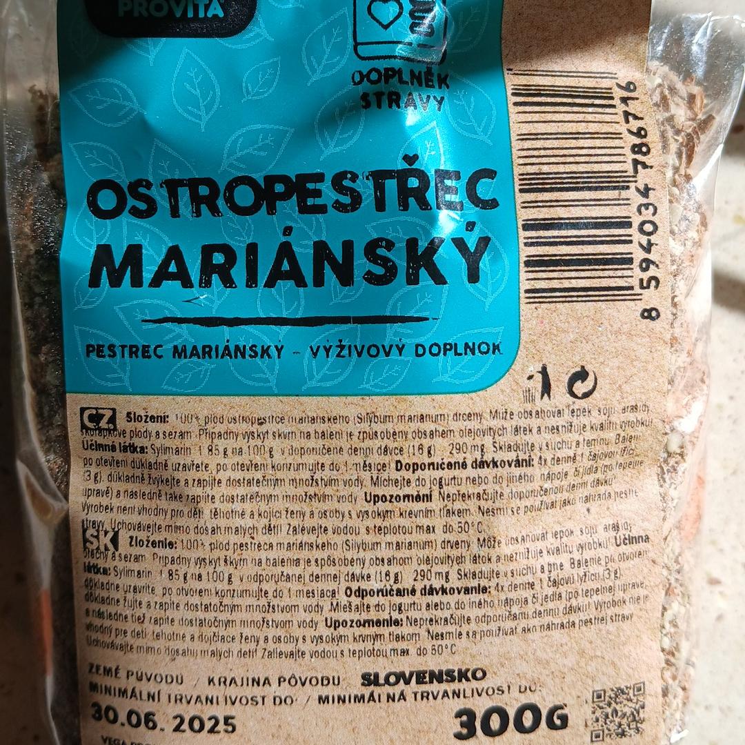 Fotografie - Ostropestřec mariánský Provita