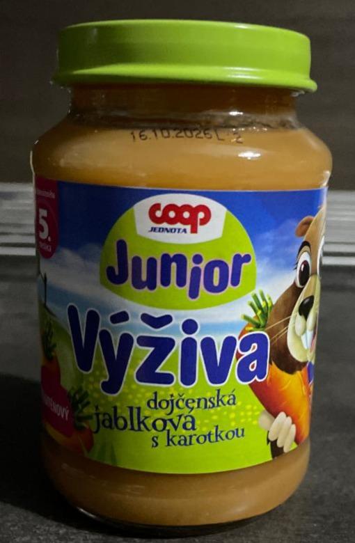 Fotografie - Junior Výživa dojčenská jablková s karotkou Coop Jednota