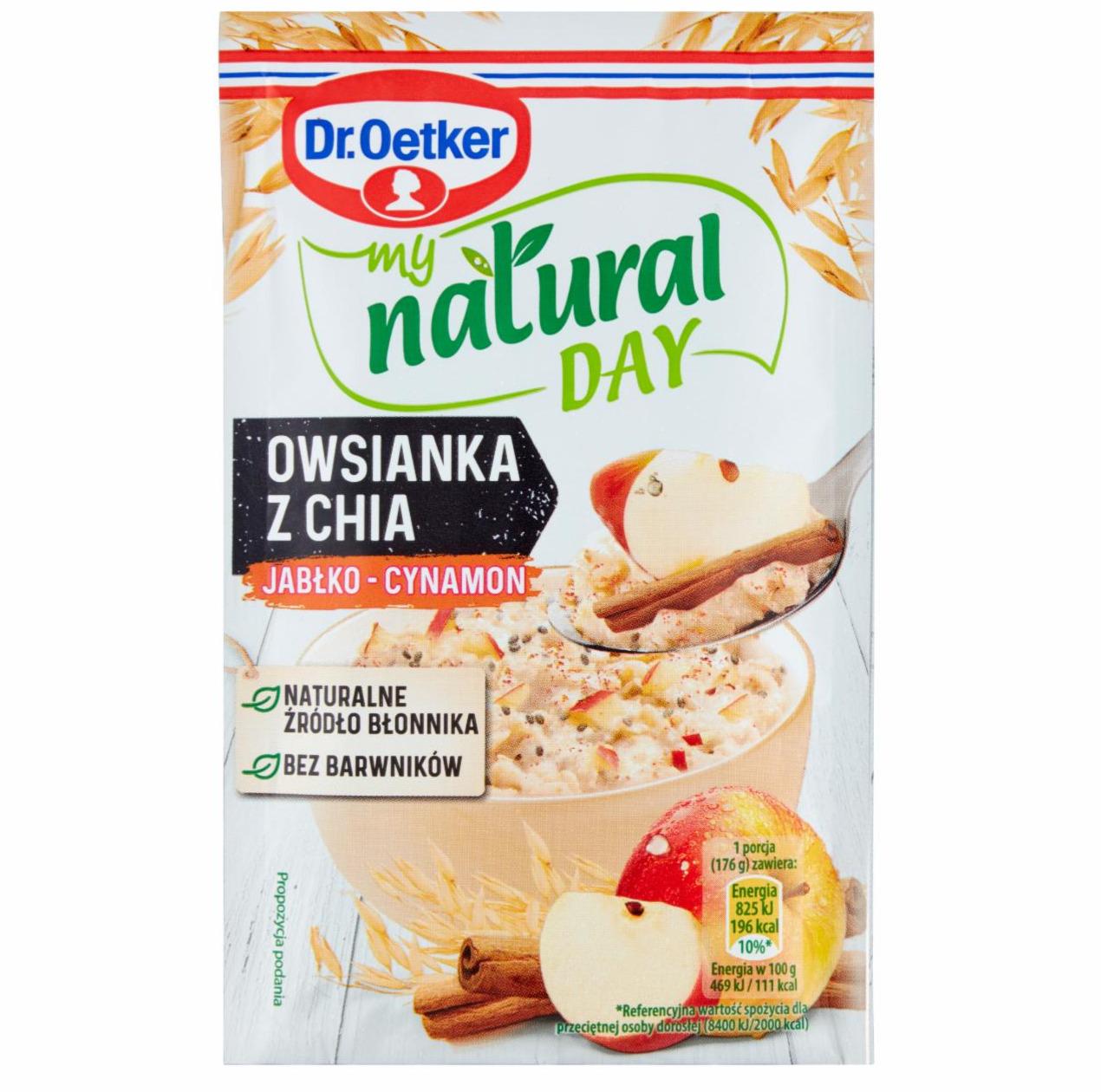 Fotografie - My Natural Day Owsianka z chia jabłko-cynamon Dr. Oetker