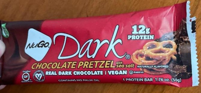 Fotografie - Dark Chocolate Pretzel with sea salt NuGo