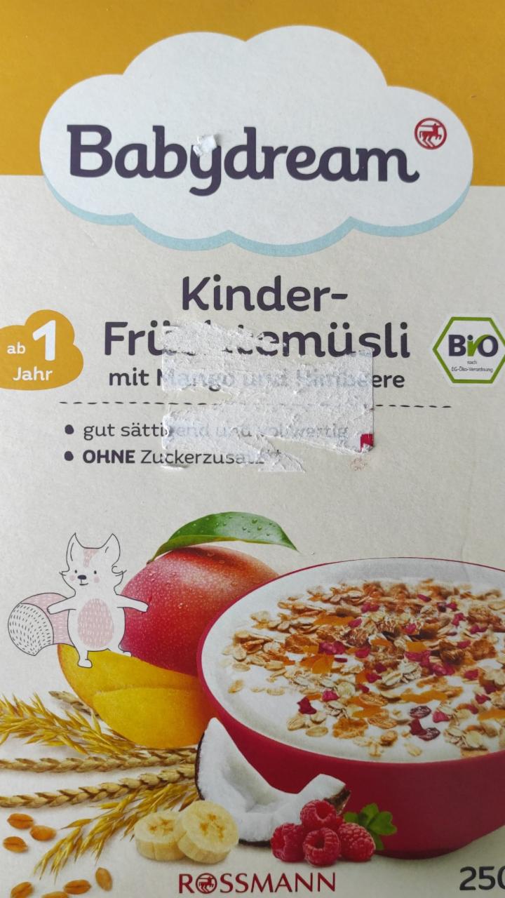 Fotografie - Bio Kinder-Früchtemüsli mit Mango und Himbeere Babydream