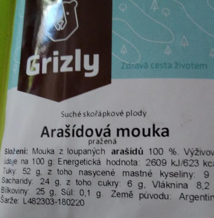 Fotografie - Arašídová mouka pražená Grizly