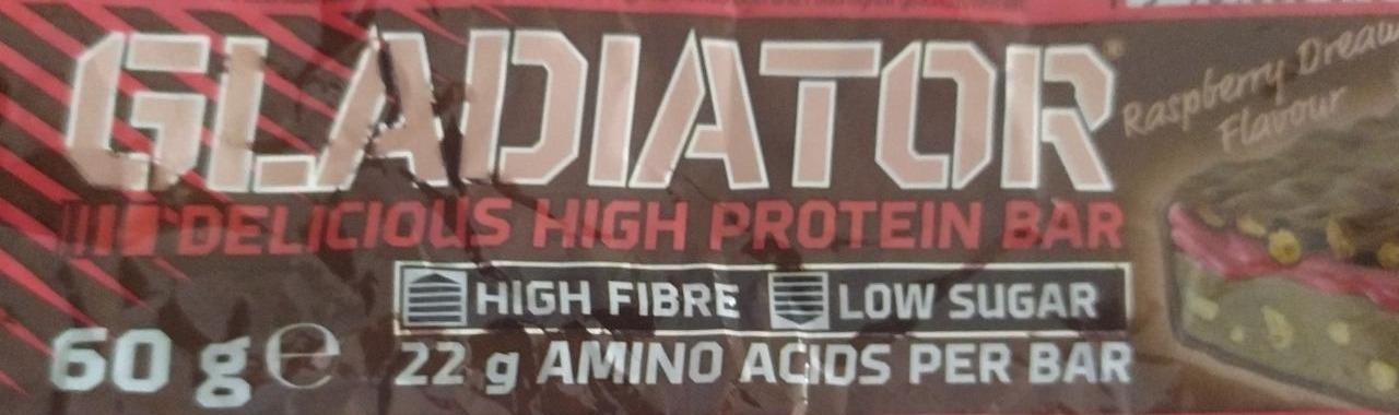 Fotografie - Gladiator High Protein Bar Raspberry Dream Olimp Sport Nutrition