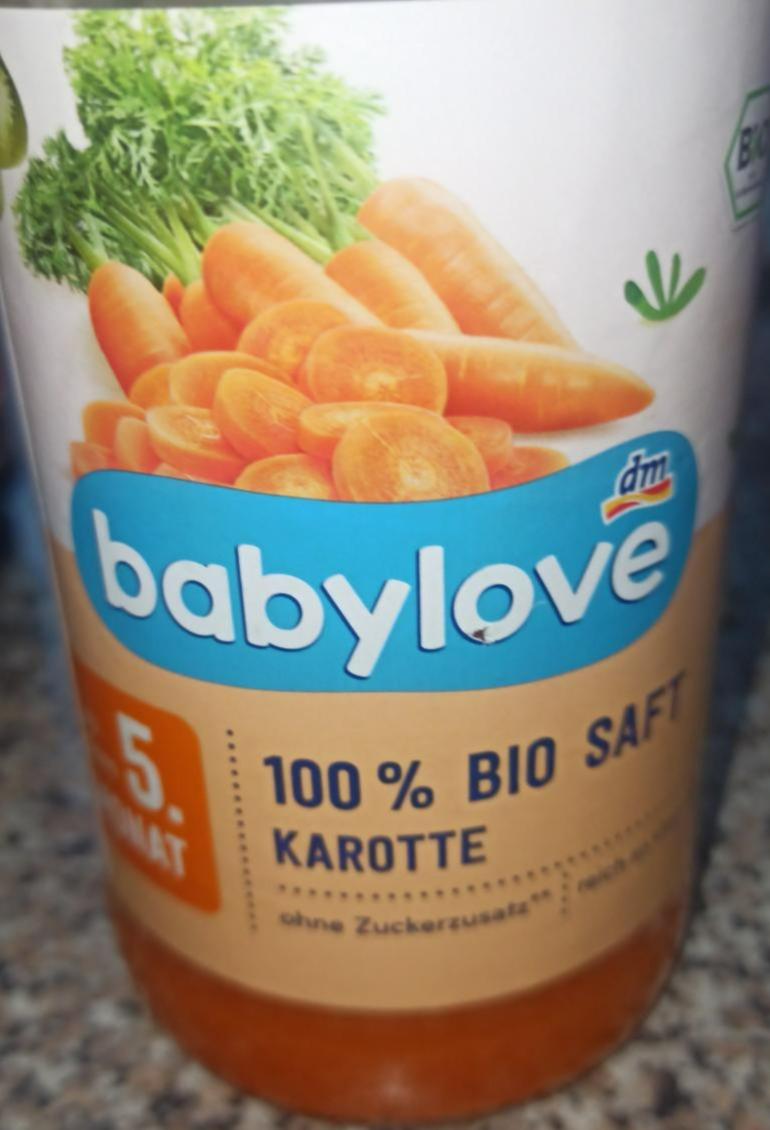 Fotografie - 100% Bio Saft Karotte Babylove